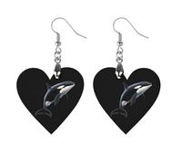 Orca Killer Whale Women's Wooden Earring Drop Dangle Earrings Pendant Jewelry Love