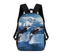 Orca Leaping Out of The Water Backpack for Women Men 17 Inch Laptop Bag