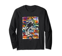 Orca Ocean with Waves Marine Wildlife orca Design Long Sleeve T-Shirt