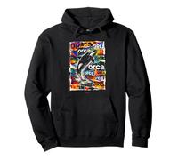 Orca ocean with waves marine wildlife orca design Pullover Hoodie