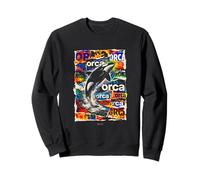 Orca ocean with waves marine wildlife orca design Sweatshirt