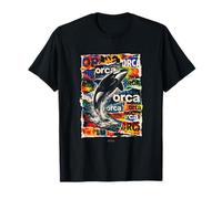 Orca Ocean with Waves Marine Wildlife orca Design T-Shirt