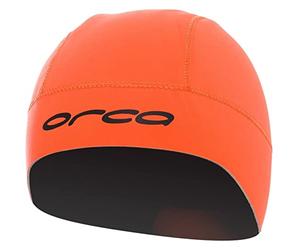 ORCA Open Water Swim Hat - Hi-Vis Orange - Unisex - Materials - 100% Neoprene