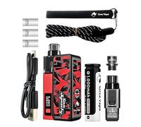 ORCA San Dynasty Kit [Cherry Red] - [Requires 1 x 14500 Battery - Included] COMPATIBLE PODS: San Dynasty Pods - 30W, Inhale Activated, Adjustable Airflow - Nicotine Free