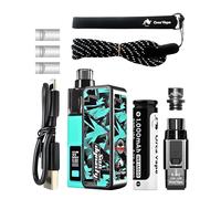 ORCA San Dynasty Kit [Ocean Blue] - [Requires 1 x 14500 Battery - Included] COMPATIBLE PODS: San Dynasty Pods - 30W, Inhale Activated, Adjustable Airflow - Nicotine Free