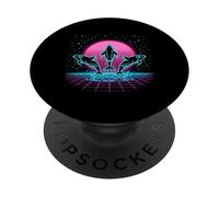 Orca Trio Retrowave Synthwave 80s Neon Ocean PopSockets Adhesive PopGrip