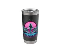 Orca Trio Retrowave Synthwave 80s Neon Ocean Stainless Steel Insulated Tumbler