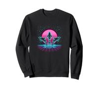 Orca Trio Retrowave Synthwave 80s Neon Ocean Sweatshirt