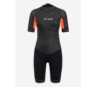 Orca Vitalis Shorty Open Water Short Sleeve Wetsuit Black Dark Grey Orange Women - XS