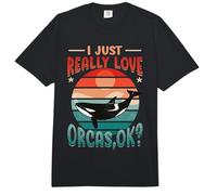 Orca Whale I Just Really Love Orcas Comfort Colors Adult Heavyweight T-Shirt