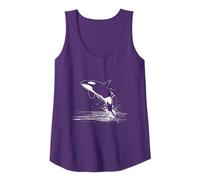 Orca whale jumps, killer whale, diving water sport gift, Tank Top