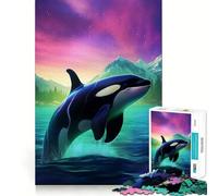 Orca Whale Killer Northern 1000 Piece Jigsaws for Teenagers Puzzle Recall Boost Stress Free Smooth Cut Artistic Gift (50x75cm)