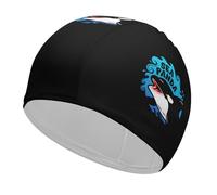 Orca Whale Killer Whales Durable Swim Cap Unisex Non-Slip Pool Swimming Hat for Long and Short Hair