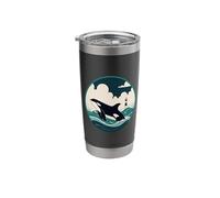 Orca Whale Ocean Scene Stainless Steel Insulated Tumbler