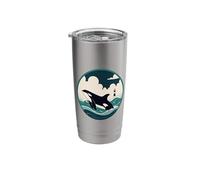 Orca Whale Ocean Scene Stainless Steel Insulated Tumbler