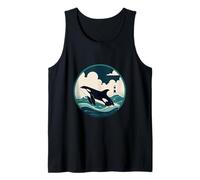 Orca Whale Ocean Scene Tank Top