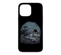 Orca Whale Pacific Coast Waves Ocean Oregon Washington Case for iPhone 13 Pro Max