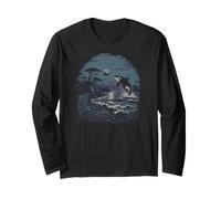 Orca Whale Pacific Coast Waves Ocean Oregon Washington Long Sleeve T-Shirt
