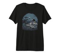 Orca Whale Pacific Coast Waves Ocean Oregon Washington Premium T-Shirt