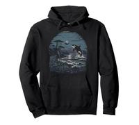 Orca Whale Pacific Coast Waves Ocean Oregon Washington Pullover Hoodie