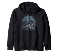 Orca Whale Pacific Coast Waves Ocean Oregon Washington Zip Hoodie