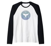 Orca Whale Tail Ocean Wave Sea Life Marine Animal Graphic Raglan Baseball Tee