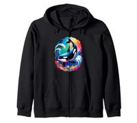 Orca Whale Zip Hoodie