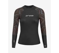 Orca Zeal Top Open Water Long Sleeve Wetsuit Top Black Orange Grey Women - XS