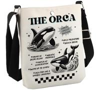 Orcas Lover Gift Ocean Animal Lover Gift Whale Stuff Killer Whale Orca Crossbody Bag (Orca CB EU)