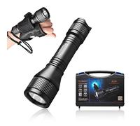 ORCATORCH D550 Dive Light 1000 Lumens Scuba Diving Flashlight 3 Modes IP68 Waterproof Underwater Lights Night Dive Submarine Torch with Wrist Mount for Outdoor Exploration Under Water Sports