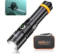 ORCATORCH D710 Dive Torch 3000 Lumens, 6° Narrow Beam for Scuba Diving | Low/Medium/High/Turbo, Side Switch With Status Indicator, Lock Function, IP68 Waterproof, Night Diving & Cave Diving