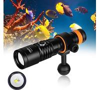 Orcatorch D710V Diving Torch, 2000 Lumen Underwater Video Lamp 120° Wide Beam Scuba Dive Flashlight with White, Red, and Violet Light Sources for Dive Photography Fill Light