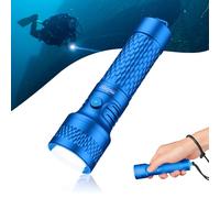 ORCATORCH ORCA7 Diving Torch, 3000 Lumen Underwater Torch, 6° Spot Beam Diving Light with SOS Mode, IP68 Waterproof up to 150 m for Night Diving, Caving and Technical Diving (Blue)