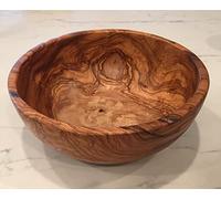 ORCHARD HARDWOODS 11" Artisan Olive Wood Serving Bowl/Centerpiece Unique decorative Wooden Bowl for Fruit, Salad, Snacks, Chips. In Small 6", Med 7", Lg 8", XL 11", XXL 12". (Extra Large 11 inch)