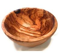 ORCHARD HARDWOODS 7" Artisan Olive Wood Serving Bowl/Mini Bowl Farmhouse Décor Serveware for Fruit, Snacks, Salad, Dips, Keys, Potpourri. In Sm 6", Med 7", Lg 8", XL 11", XXL 12". (Medium 7 inch)
