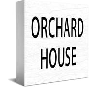Orchard House New Home Decor Rustic Gift Ideas Wood Sign Desk Shelf Farmhouse Room Decorations 5 × 5 Inch