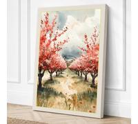 Orchard in Bloom Botanical Canvas Wall Art Print 18x12 Inch (46 x 30 cm)