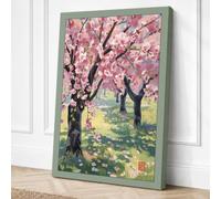 Orchard in Bloom Botanical Canvas Wall Art Print 36x24 Inch (91 x 61 cm)