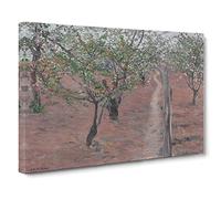 Orchard In Bloom By Gustave Caillebotte Canvas Print | Gallery Wrapped 30mm Frame Wall Art | 30x20 inches | Ready to Hang | Classic Picture | Living Room Bedroom Lounge Office