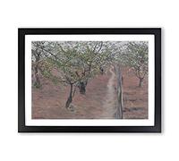 Orchard in Bloom by Gustave Caillebotte Framed Print | A2 Black Framed Wall Art | Ready to Hang | Modern Nature Picture | Living Room Bedroom Lounge Office