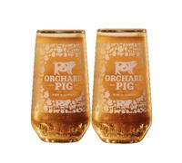 Orchard Pig Branded Cider Glasses, Set of 2, Somerset Collection