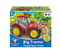 Orchard Toys Big Tractor Jigsaw Puzzle, 25-Piece Farm Themed Shaped Puzzle for Ages 3+, Includes Poster, Perfect Party Gift