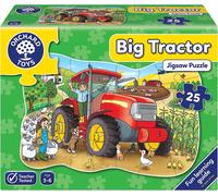 Orchard Toys Big Tractor Jigsaw Puzzle, 25-Piece Farm Themed Shaped Puzzle For Ages 3-6, Includes Poster, Perfect Party Gift