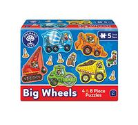 Big Wheels - Set of Four Jigsaw Puzzles with Play Pieces by Orchard Toys