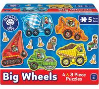 Orchard Toys Big Wheels Jigsaw Puzzle, A Collection of 4 Small to Medium