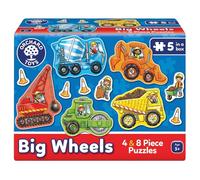 Orchard Toys Big Wheels Jigsaw Puzzle, A Collection of 4 puzzles featuring 4 and 8 pieces ideal for Little Hands, Perfect for Age 3+ years