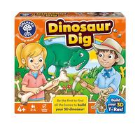 Orchard Toys Dinosaur Dig Game - Matching and Memory Board Games for 4+ Year Olds - Educational Dinosaur Toys for Boys and Girls - Build a 3D Dino - For Kids Age 4+ year olds - 2-4 Players