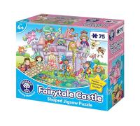 Orchard Toys Fairytale Castle 75-Piece Shaped Floor Puzzle for Kids 4+, Bright, Engaging Castle Scene with Fairies, Knights & Princesses, Includes Full-Size Poster & Learning Guide