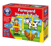 Orchard Toys Farmyard Heads and Tails Game, Memory & Matching Pairs Card Game, Educational Games and Toys for Toddler a