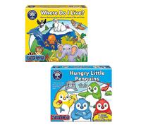 Orchard Toys Hungry Little Penguins & Where Do I Live? Games